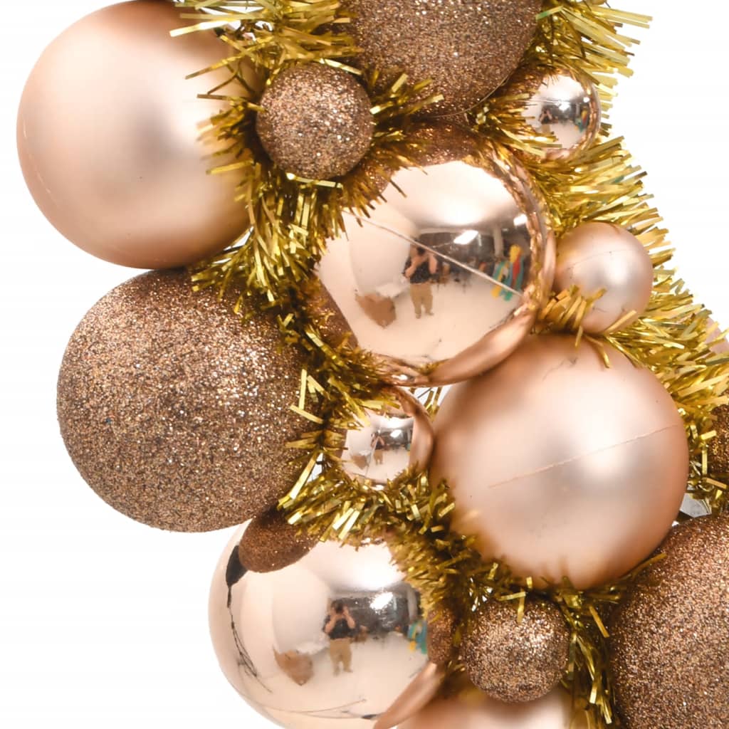 VidaXL Christmas wreath 45 cm polystyrene rose gold