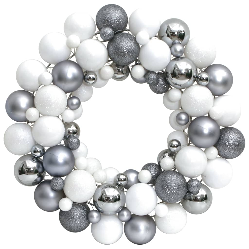 VidaXL Christmas wreath 45 cm polystyrene white and gray
