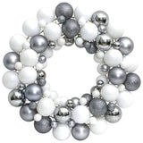 VidaXL Christmas wreath 45 cm polystyrene white and gray