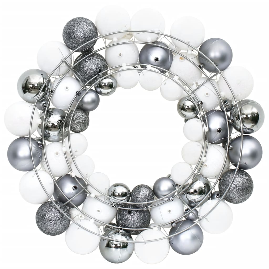 VidaXL Christmas wreath 45 cm polystyrene white and gray