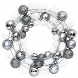VidaXL Christmas wreath 45 cm polystyrene white and gray
