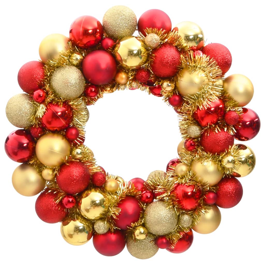 Vidaxl Christmas wreath 45 cm Polystyrene red and gold colored