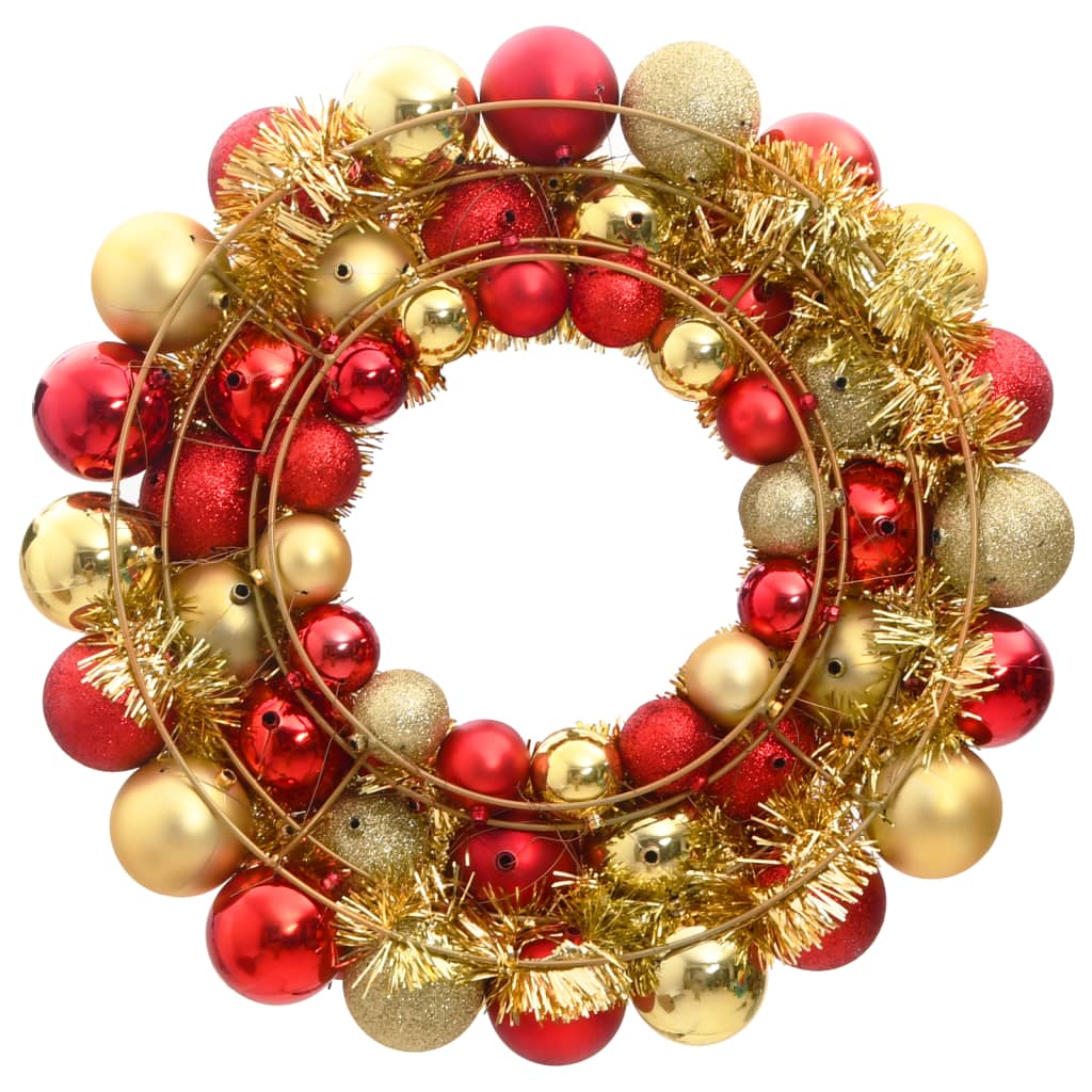 Vidaxl Christmas wreath 45 cm Polystyrene red and gold colored