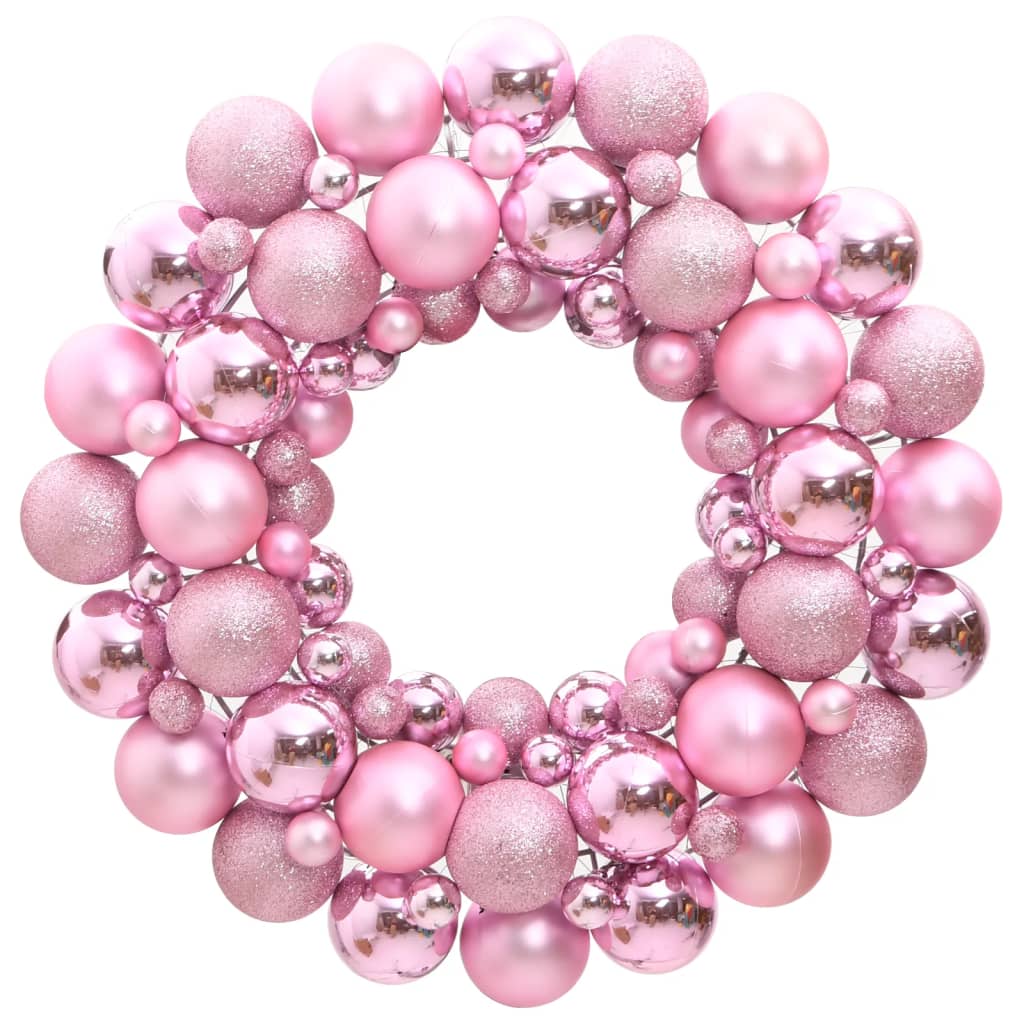 Vidaxl Christmas Wreath 45 cm Polystireno Pink