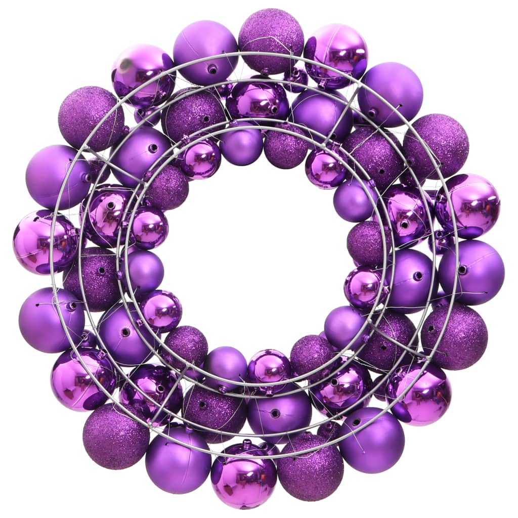 Vidaxl Christmas Wreath 45 cm de poliestireno púrpura