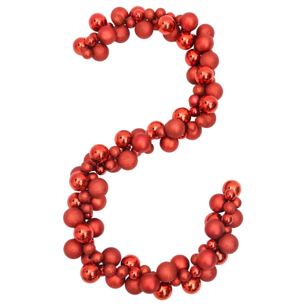 Vidaxl Christmas garland balls 175 cm Polystyrene red