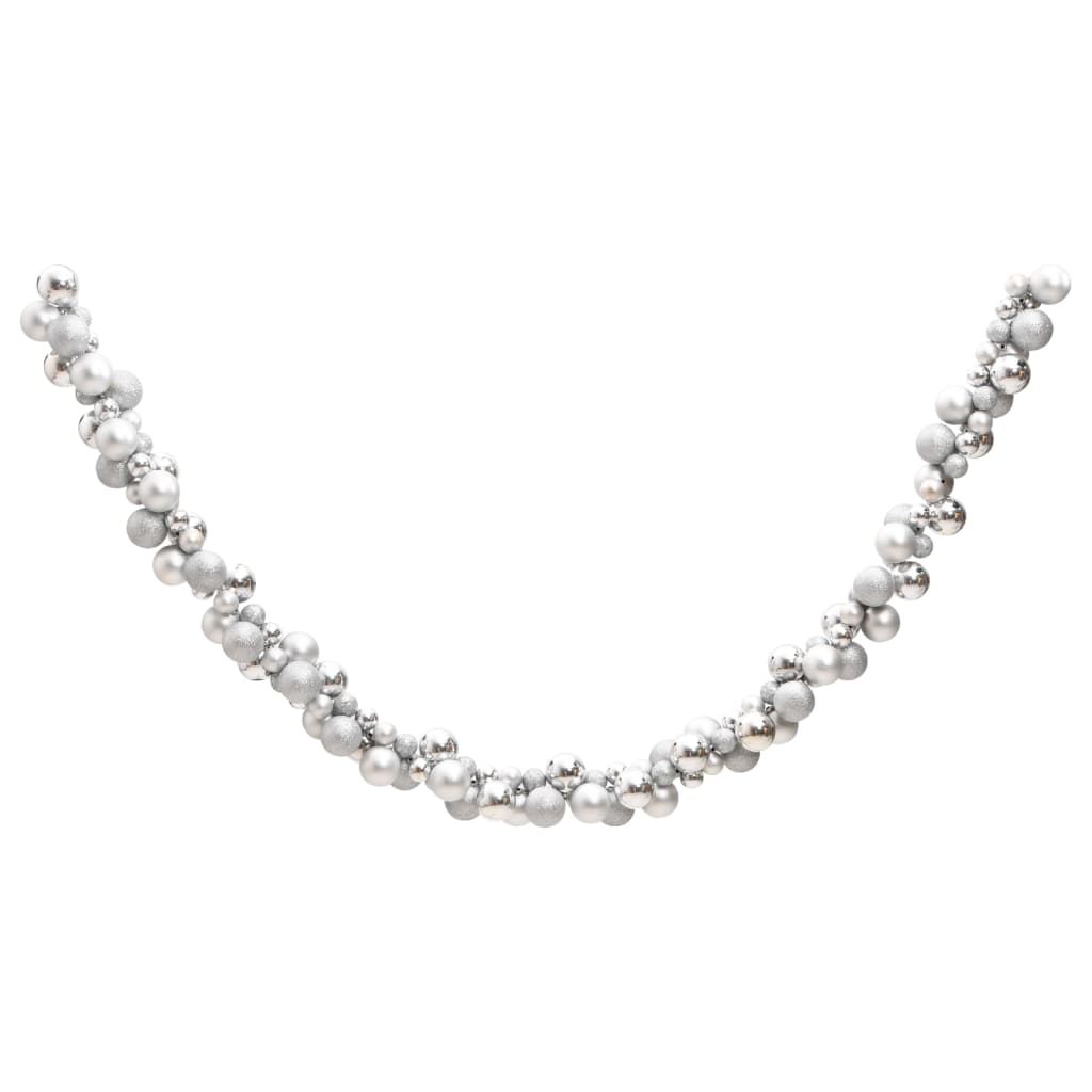 Vidaxl Christmas garland balls 175 cm polystyrene silver colored