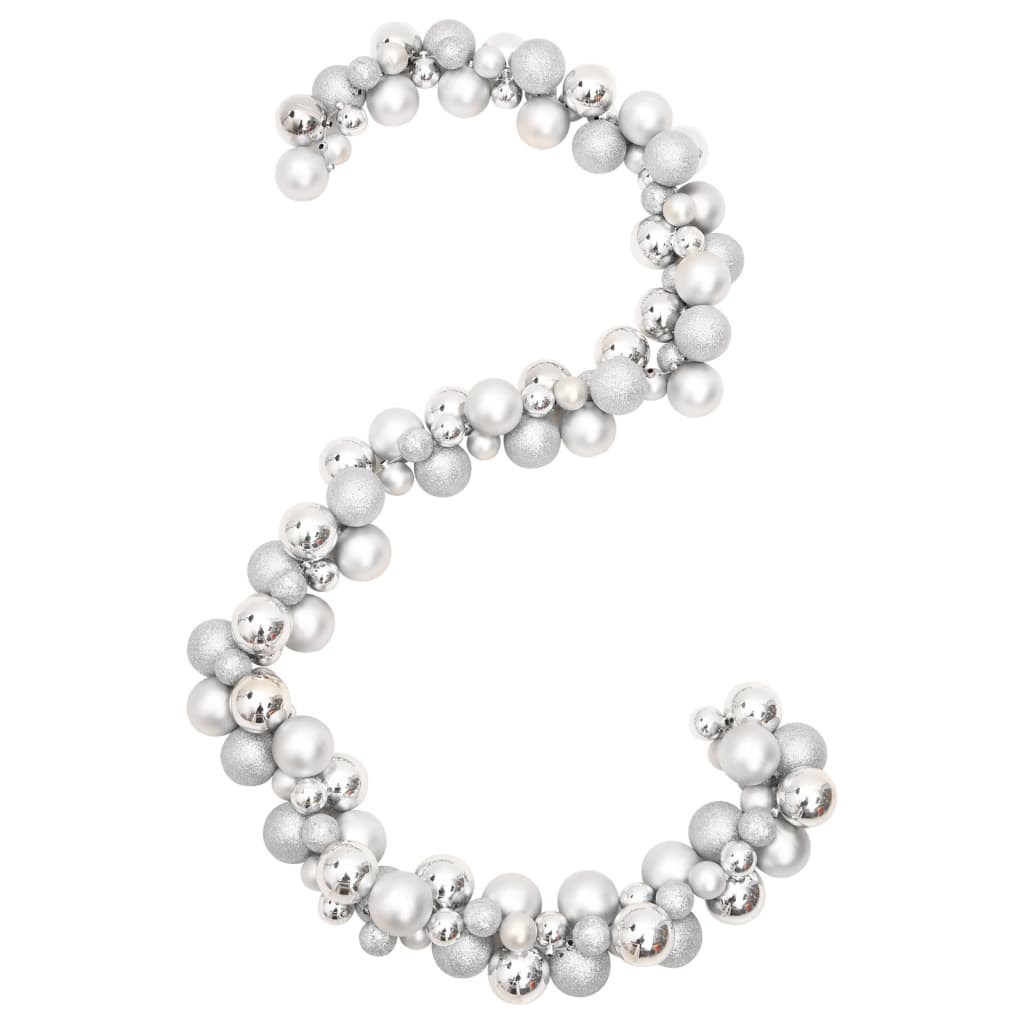 Vidaxl Christmas garland balls 175 cm polystyrene silver colored