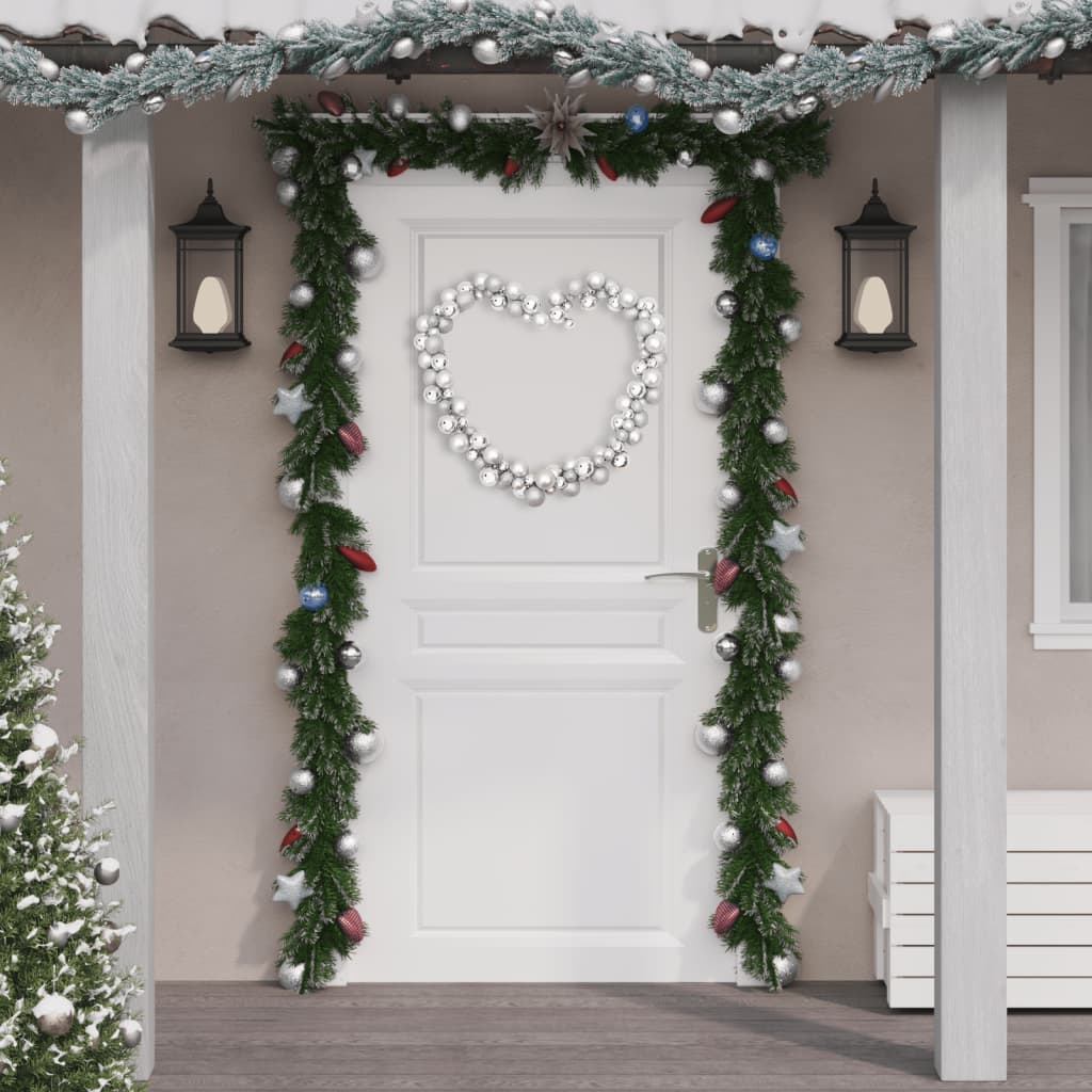 Vidaxl Christmas garland balls 175 cm polystyrene silver colored