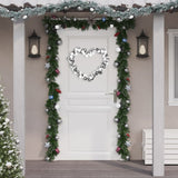 VidaXL Kerstslinger ballen 175 cm polystyreen wit en grijs