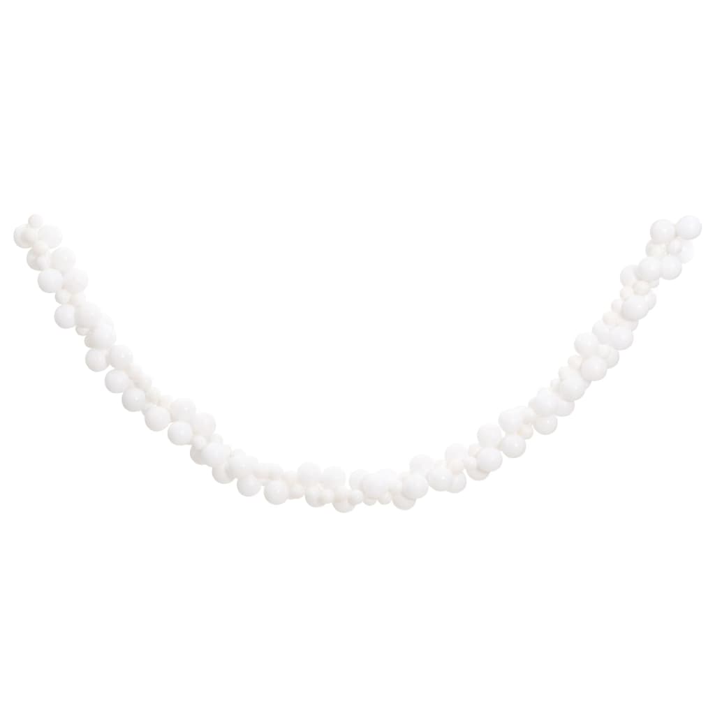 VidaXL Christmas garland balls 175 cm polystyrene white