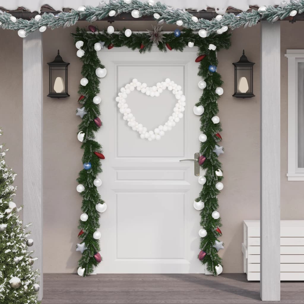 VidaXL Christmas garland balls 175 cm polystyrene white