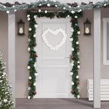 VidaXL Christmas garland balls 175 cm polystyrene white