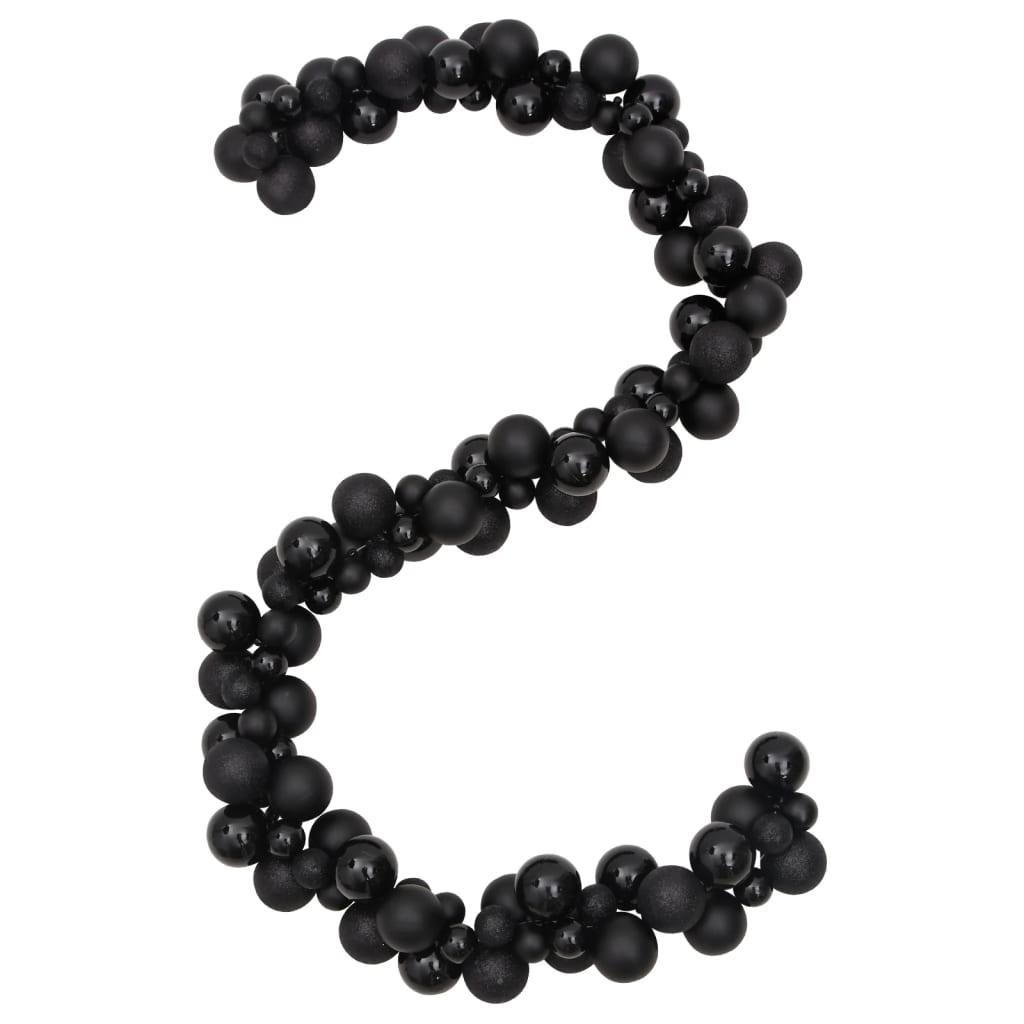 Vidaxl Christmas garland balls 175 cm polystyrene black