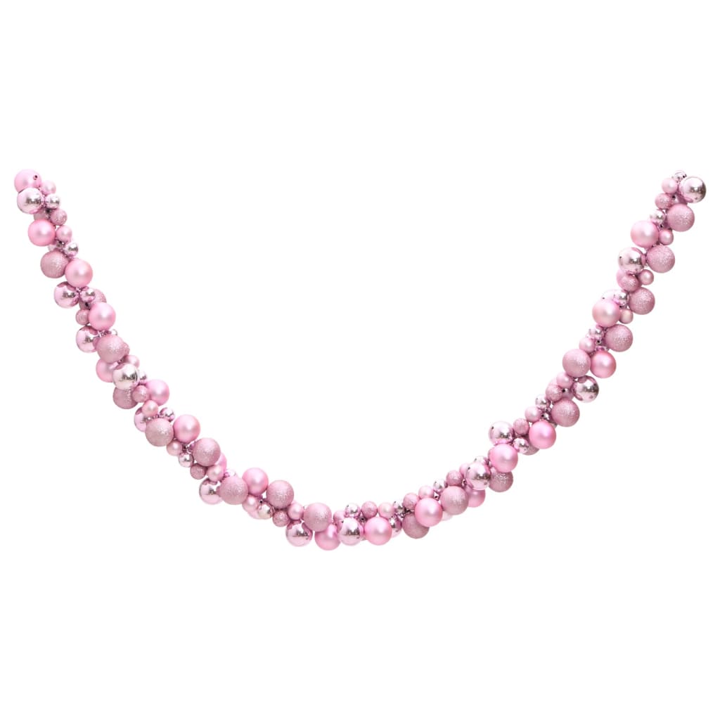 Vidaxl Christmas garland balls 175 cm Polystyrene pink