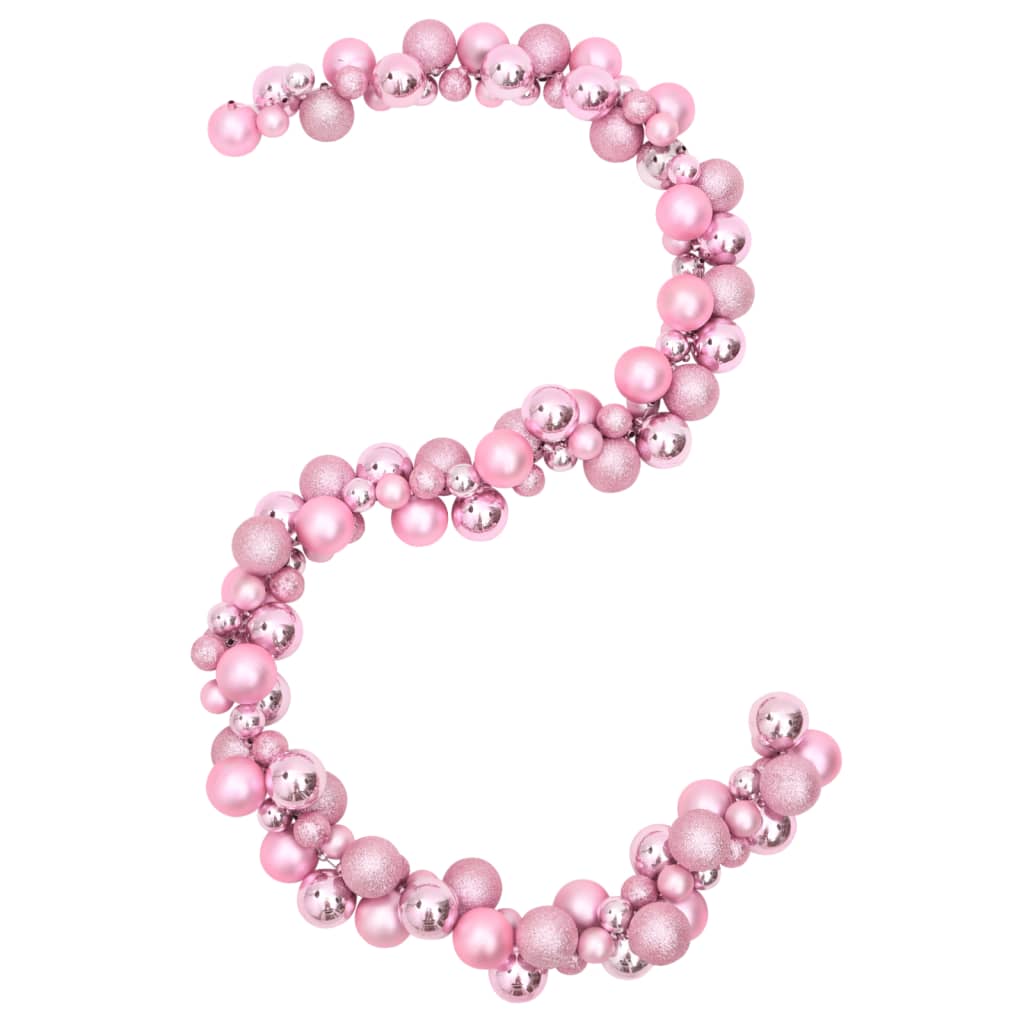 Vidaxl Christmas garland balls 175 cm Polystyrene pink