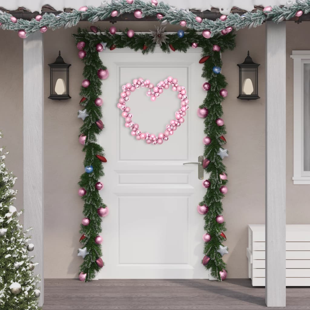 Vidaxl Christmas garland balls 175 cm Polystyrene pink