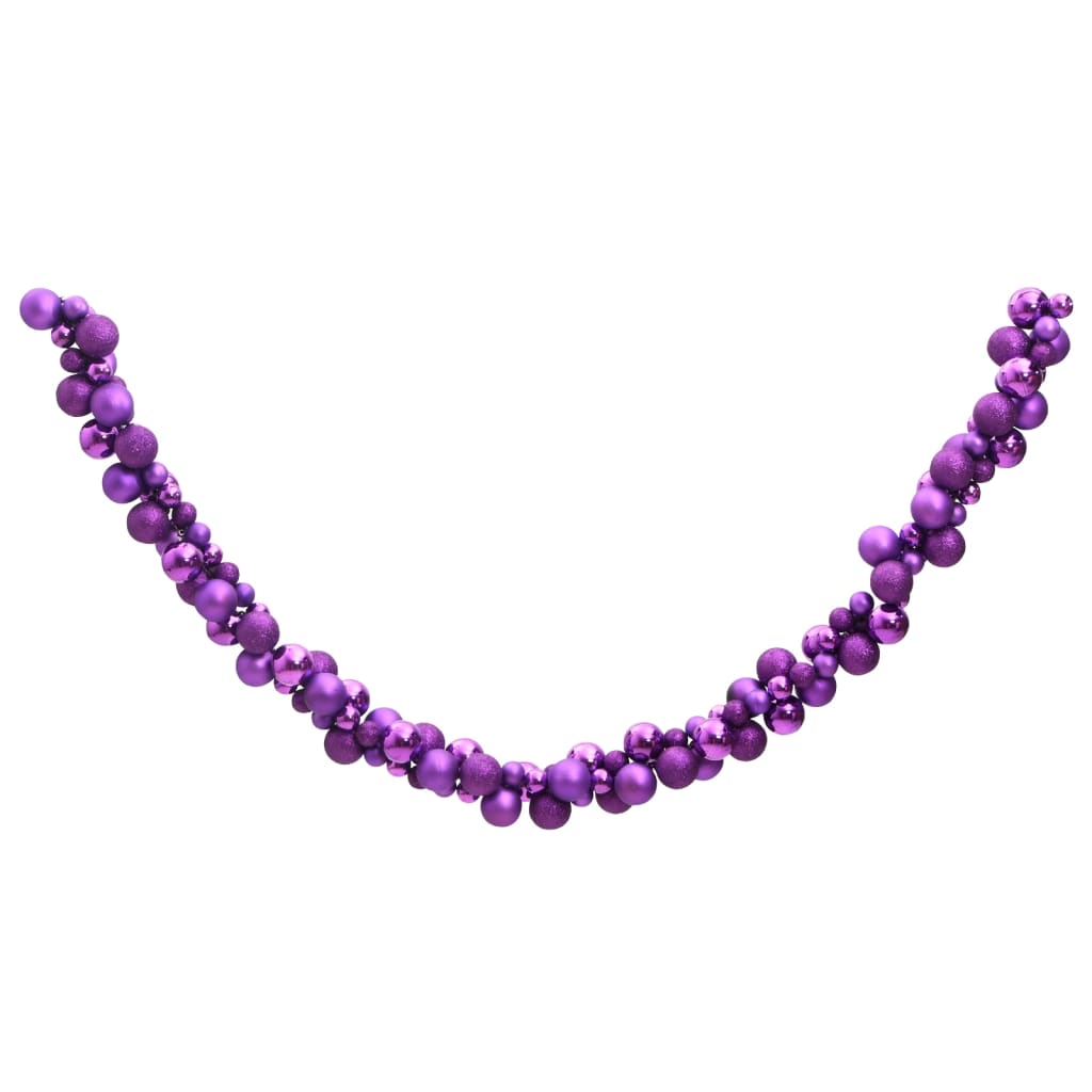 Vidaxl Christmas garland balls 175 cm Polystyrene Purple
