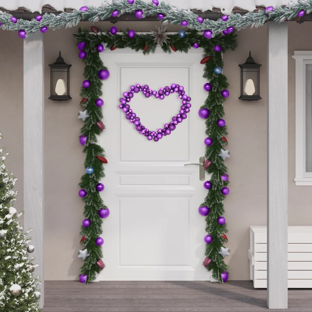 Vidaxl Christmas garland balls 175 cm Polystyrene Purple