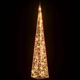 Vidaxl julebelysningskegle med 60 varme -hvide LED'er 120 cm akryl