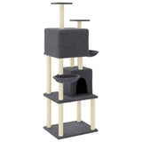 Vidaxl Cat Moberty com sisal risping posts 180 cm cinza escuro