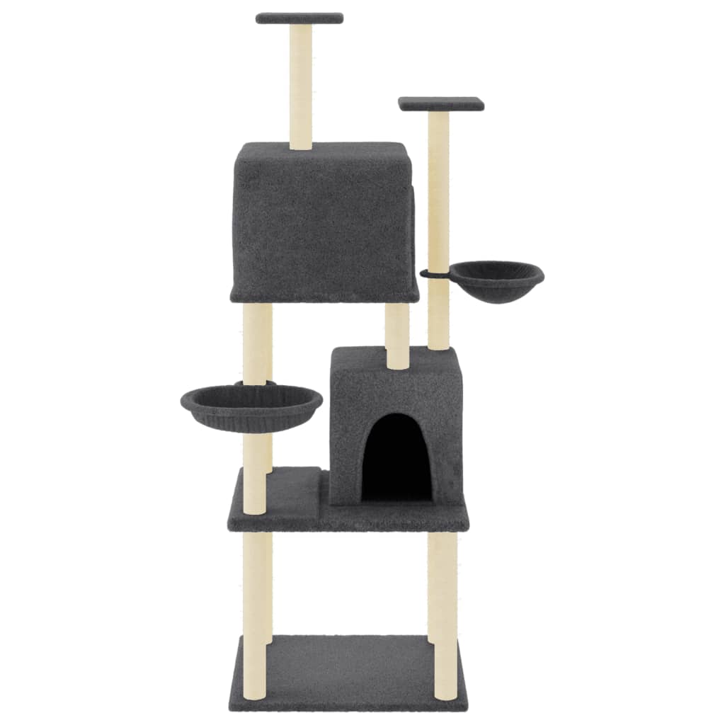Vidaxl Cat Moberty com sisal risping posts 180 cm cinza escuro