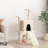 Vidaxl Cat Miwwel mat Sisal kraazt Posts 110 cm Crème -Colored