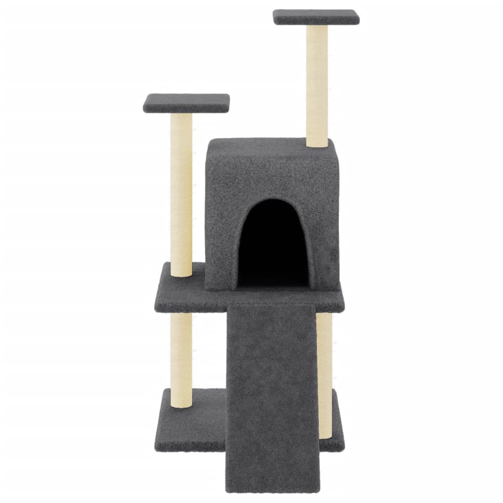 Vidaxl Cat Miwwelen mat Sisal kraazt Posts 110 cm donkel gro