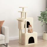 Vidaxl Cat Furniture avec Sisal Scratch Posts 122 cm Crème -Colored