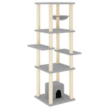 Vidaxl Cat Furniture z Sisal Scrating Posts 154 cm jasnoszary