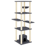 Vidaxl Cat Miwwelen mat Sisal kraazt Posts 154 cm donkel gro