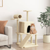 Vidaxl Cat Furniture avec Sisal Scratch Posts 110,5 cm Crème -Colored