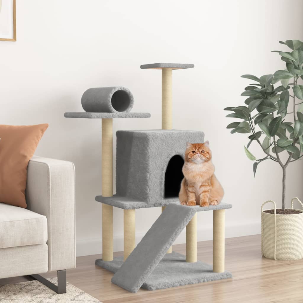 Vidaxl Cat Miwwele mat Sisal kraazt Posts 110.5 cm Liicht