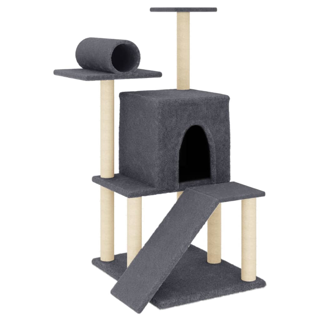 Vidaxl Cat Miwwelen mat Sisal kraazt Posts 110.5 cm donkel gro