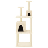 Vidaxl Cat Miwwelen mat Sisal Scratching Posts 167 cm Crème -Colored