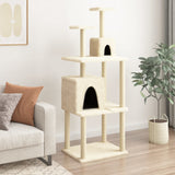 Vidaxl Cat Miwwelen mat Sisal Scratching Posts 167 cm Crème -Colored