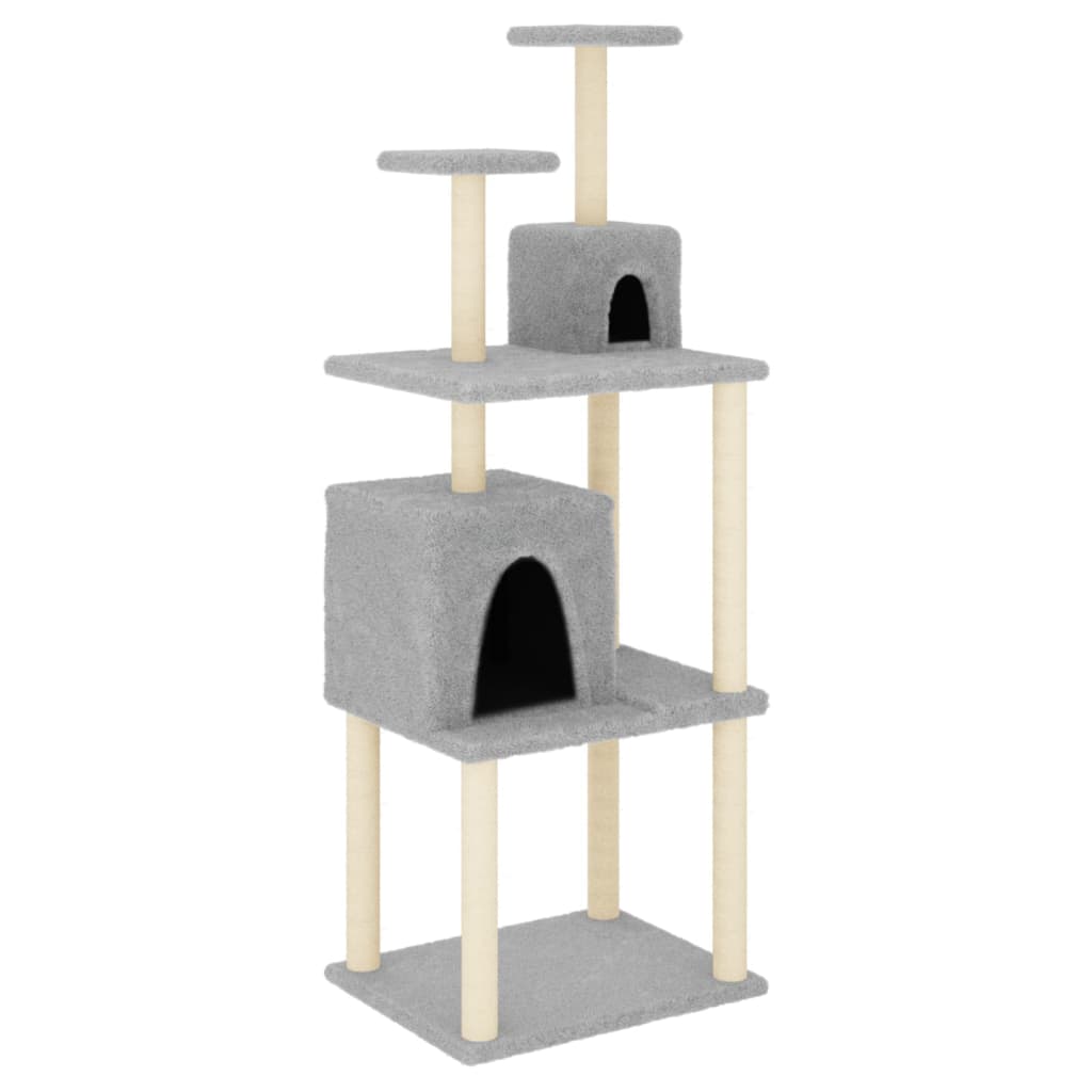 Vidaxl Cat Miwwelen mat Sisal Scratching Posts 167 cm Liicht gro