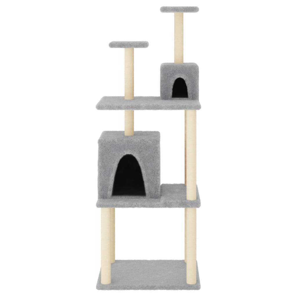 Vidaxl Cat Miwwelen mat Sisal Scratching Posts 167 cm Liicht gro
