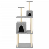 Vidaxl Cat Miwwelen mat Sisal Scratching Posts 167 cm Liicht gro