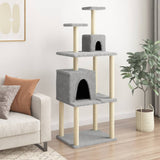 Vidaxl Cat Miwwelen mat Sisal Scratching Posts 167 cm Liicht gro