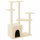 Vidaxl Cat møbler med sisal skrabe poster 107,5 cm creme -farvet
