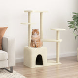 Vidaxl Cat møbler med sisal skrabe poster 107,5 cm creme -farvet