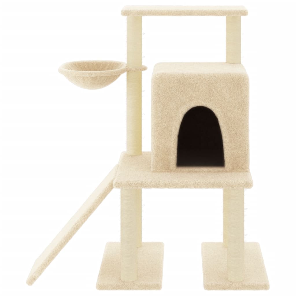 VidaXL Cat furniture with Sisal scratching posts 96.5 cm cream -colored