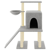 Vidaxl cat furniture with sisal scratching posts 96.5 cm light gray