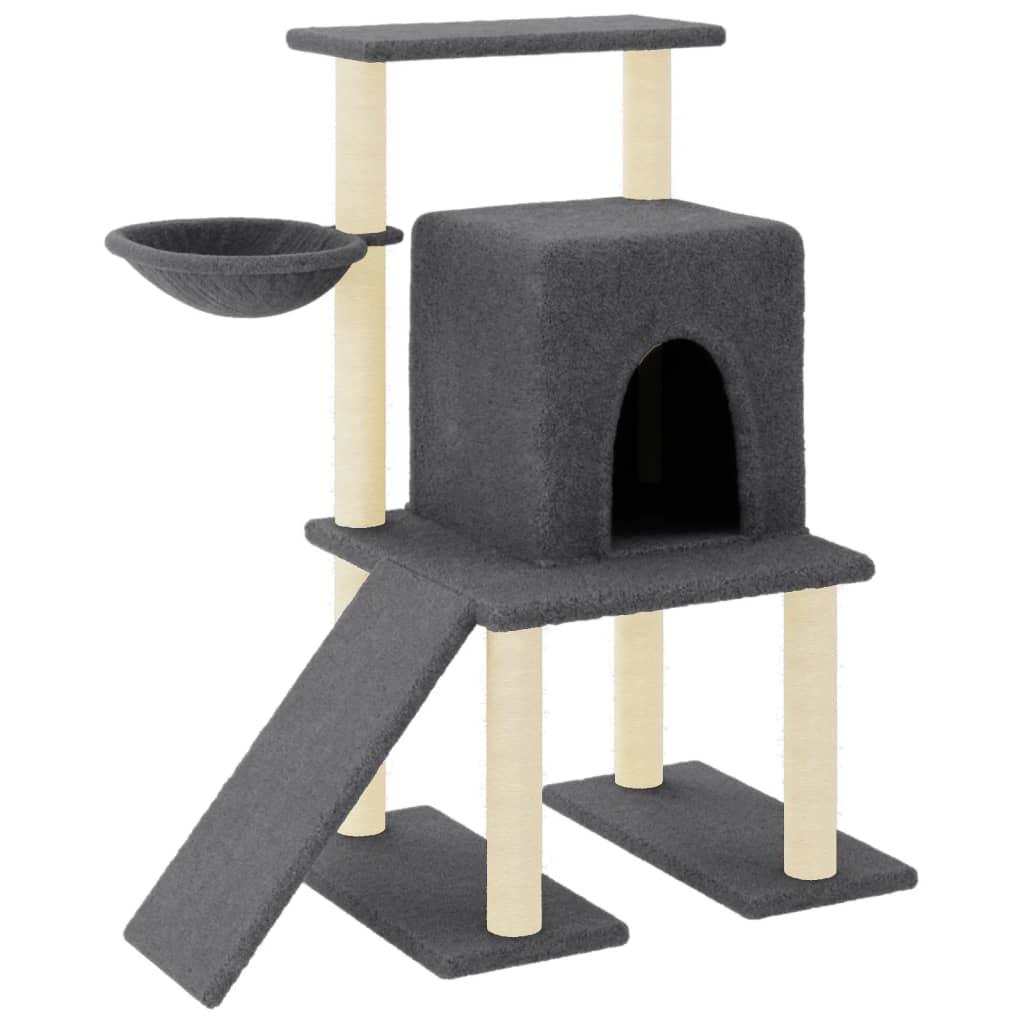 Vidaxl cat furniture with sisal scratching posts 96.5 cm dark gray