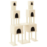 Vidaxl cat furniture with sisal scratching posts 199 cm cream -colored