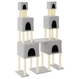 Mobili per gatti Vidaxl con tiragraffi in sisal 199 cm grigio chiaro