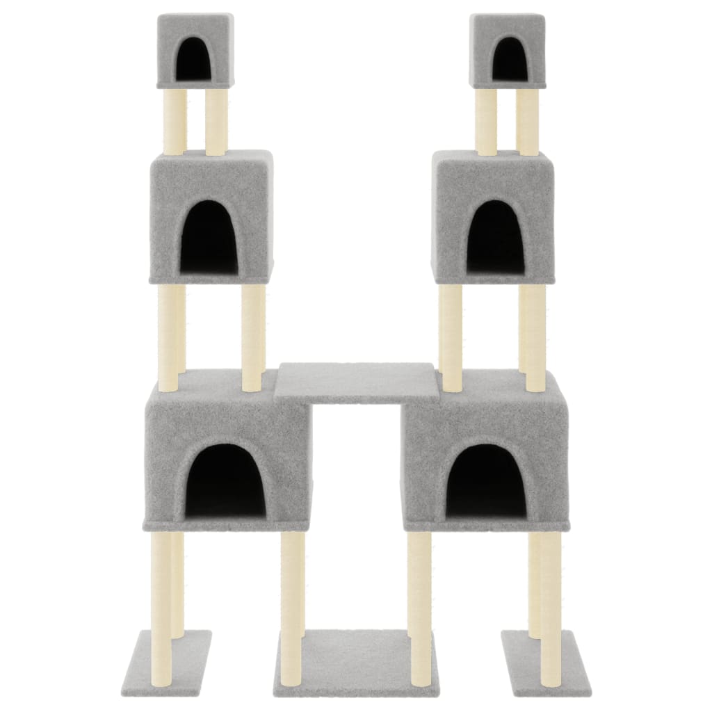 Mobili per gatti Vidaxl con tiragraffi in sisal 199 cm grigio chiaro
