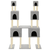 Mobili per gatti Vidaxl con tiragraffi in sisal 199 cm grigio chiaro