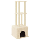 Vidaxl Cat Miwwelen mat Sisal kraazt Posts 133,5 cm Crème -Colored